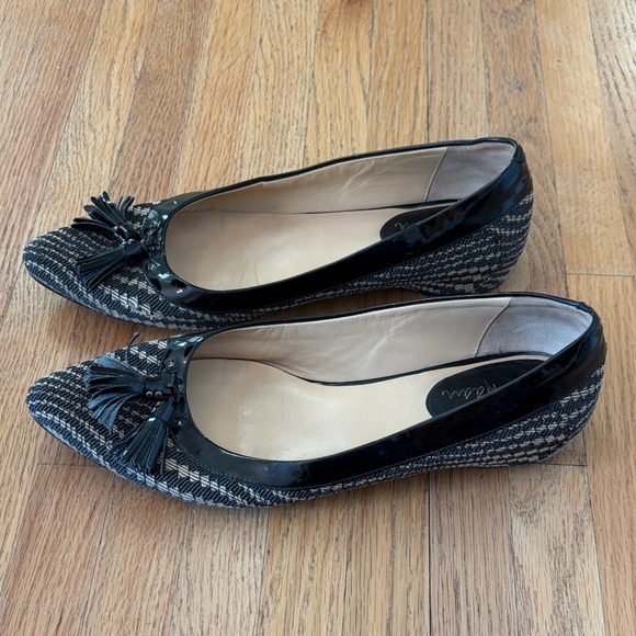 Cole Haan Black and Cream Tassel Flats - Picture 2 of 7